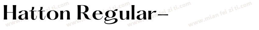 Hatton Regular字体转换